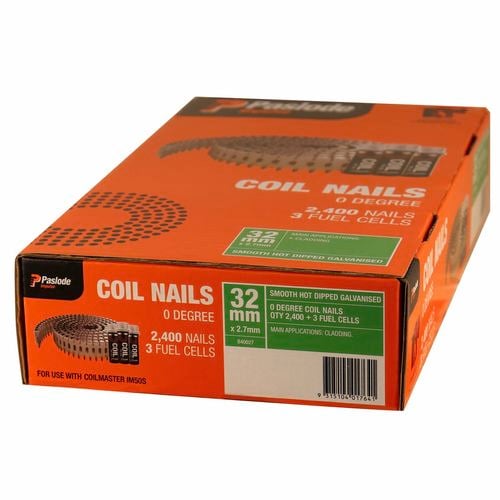 Paslode 32 x 2.7mm Impulse Hot Dip Galvanised Coil Nails