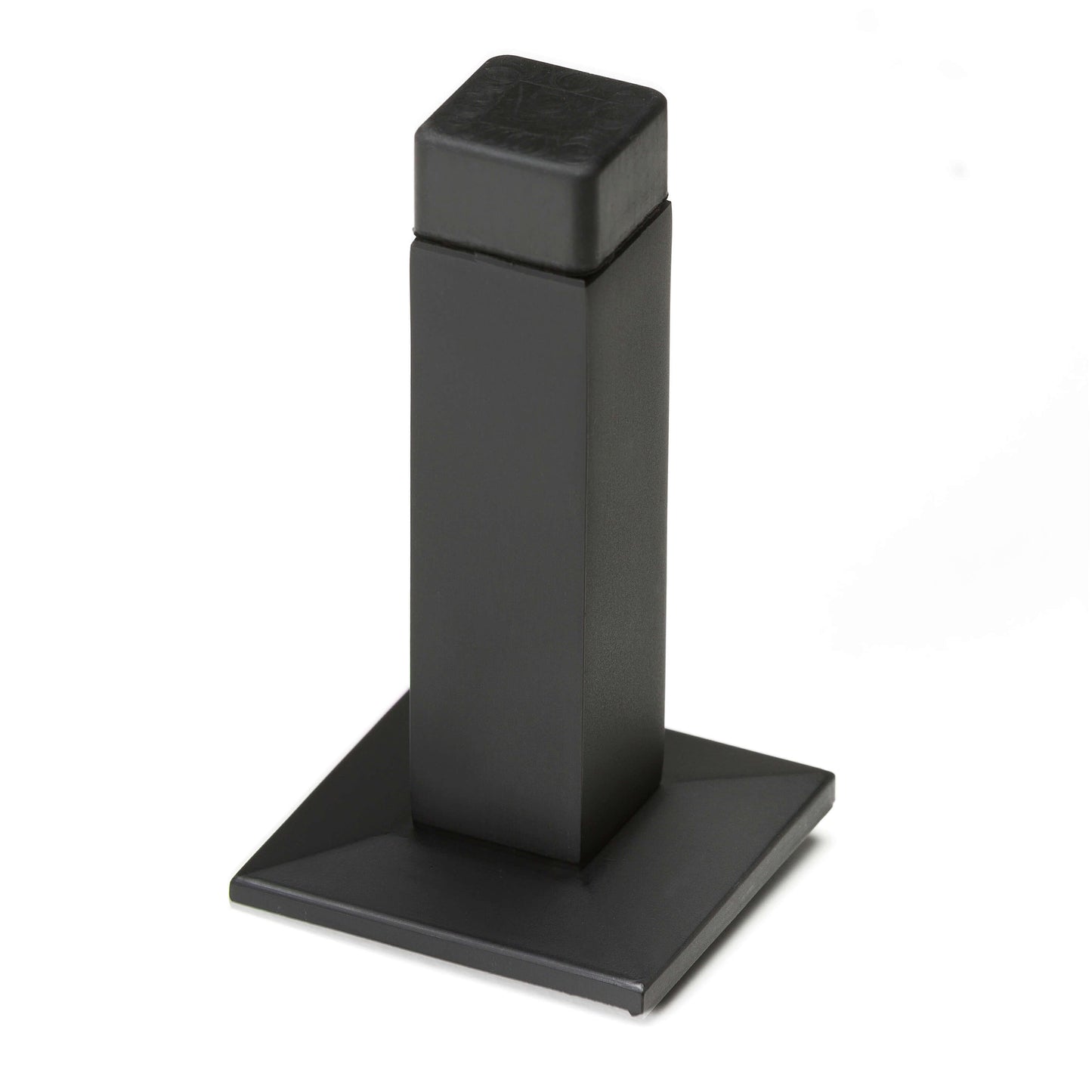 75mm Square Pole Wall Mount Door Stop - Black