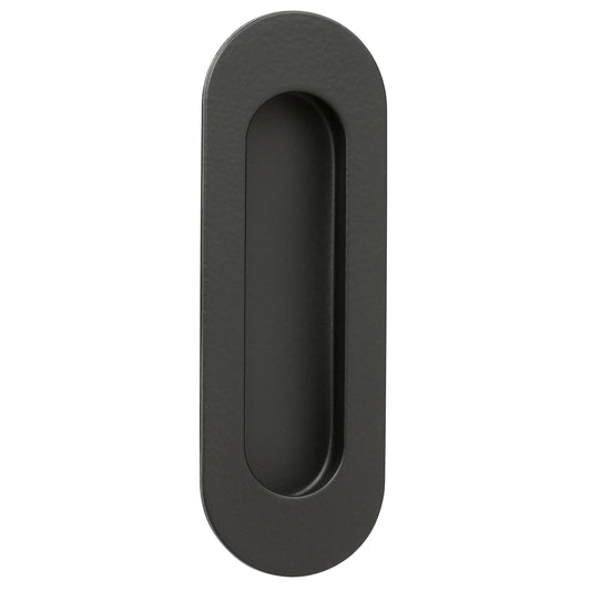 120 x 40mm Radius Oval Flush Pull - Black