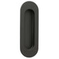 120 x 40mm Radius Oval Flush Pull - Black