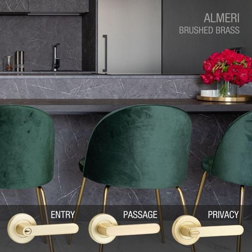 Lemaar Brushed Brass Almeri Passage Set