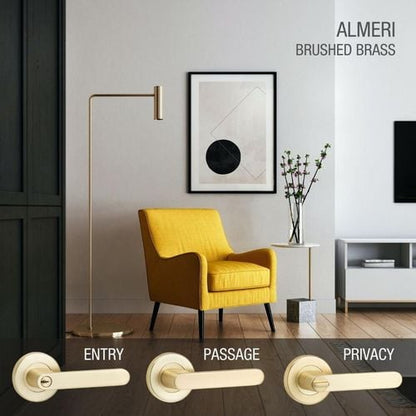 Lemaar Brushed Brass Almeri Privacy Set