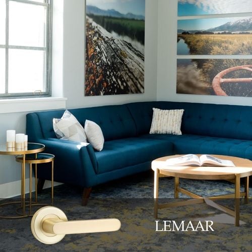 Lemaar Brushed Brass Almeri Entrance Set