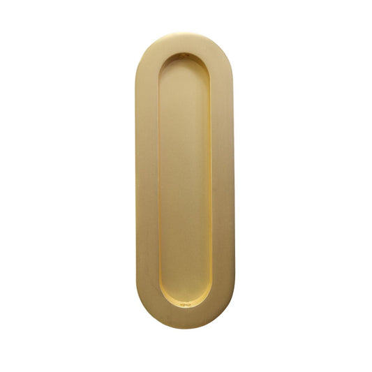 150 x 50mm Radius Flush Pull - Brushed Brass