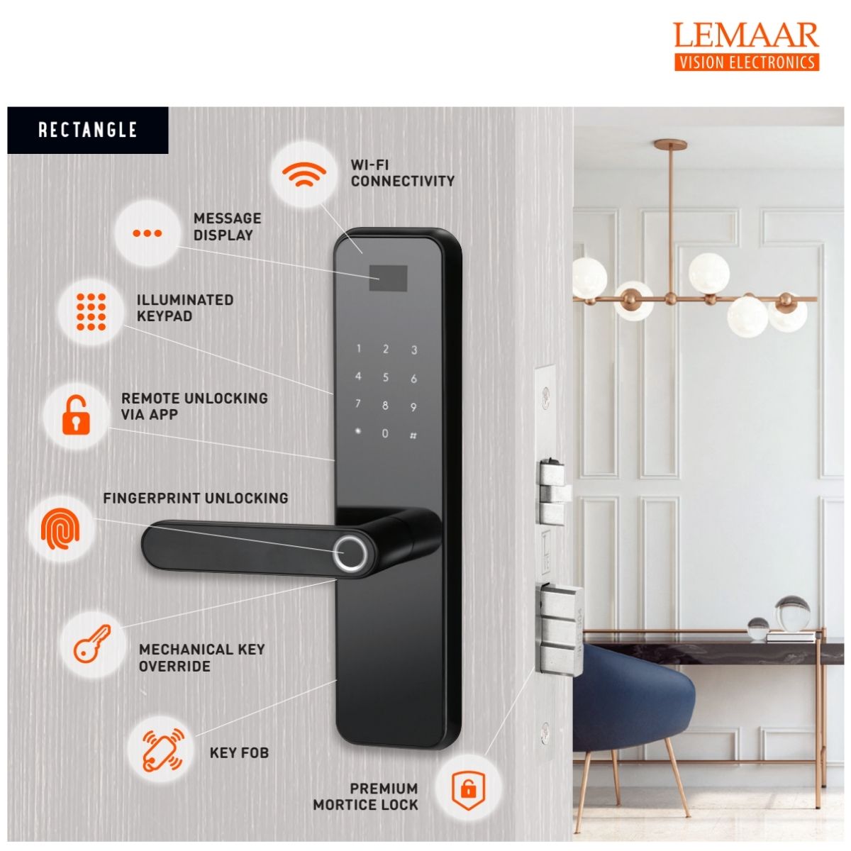 Rectangle Smart Lock